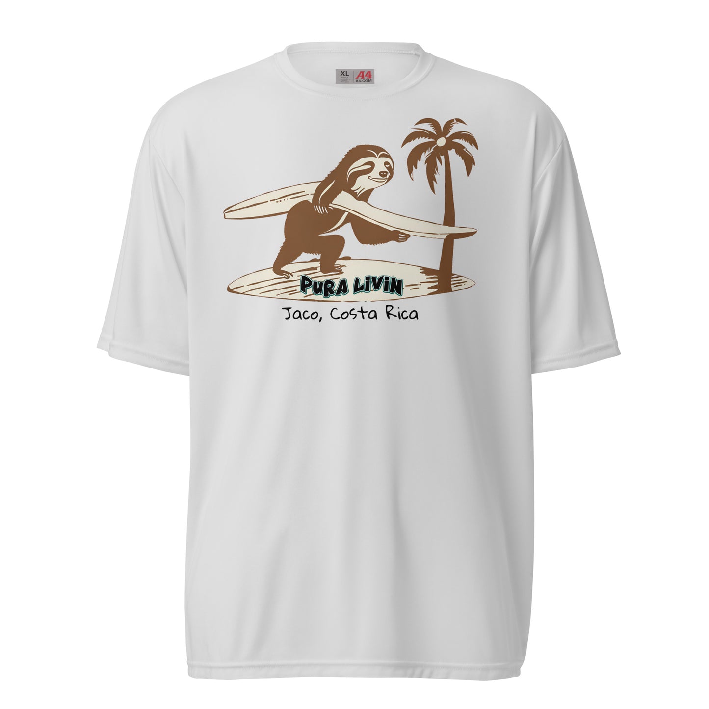 Surfing Sloth Costa Rica Short Sleeve - Performance Shirt UPF 44+