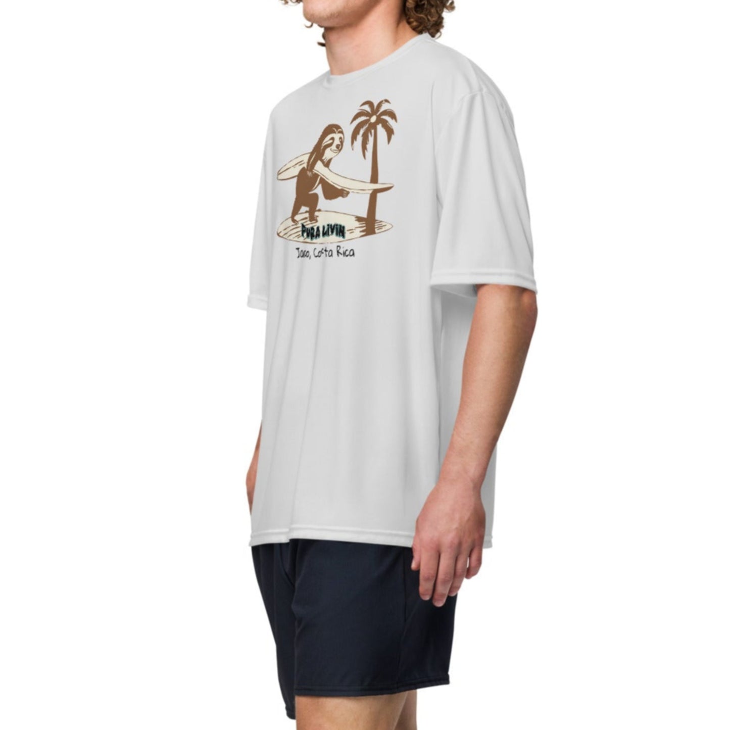 Surfing Sloth Costa Rica Short Sleeve - Performance Shirt UPF 44+