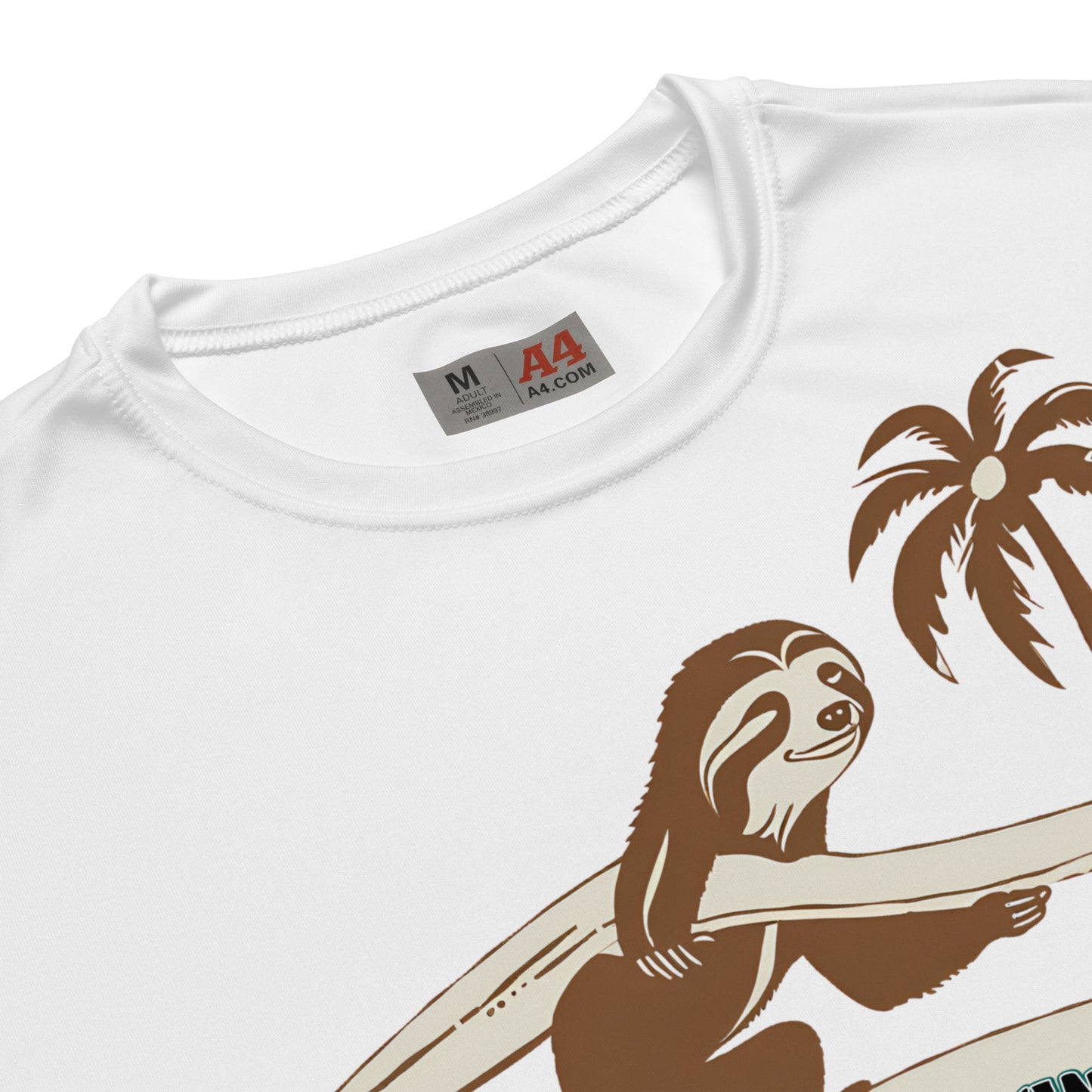 Surfing Sloth Costa Rica Short Sleeve - Performance Shirt UPF 44+