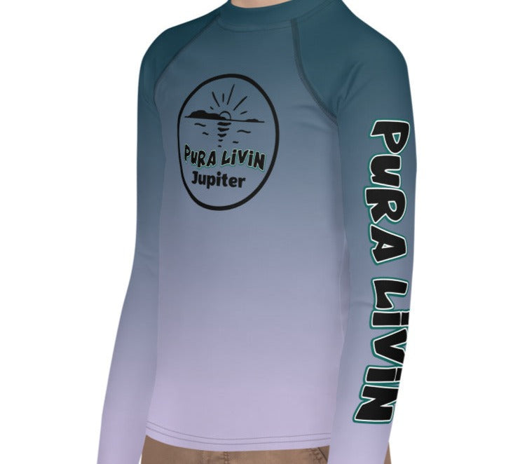 Sunset Logo - Youth Unisex Ombre Performance Shirt / Rash Guard UPF 50+