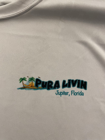 Pura Livin Sunset Logo UPF 50+ Performance Shirt - Women's V-Neck