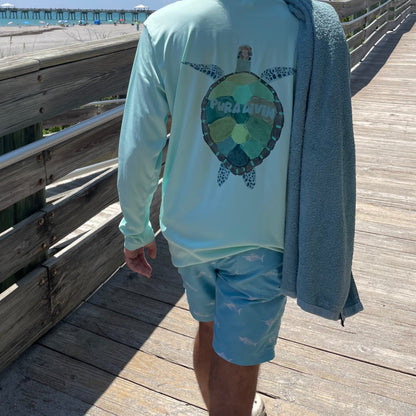 YOUTH and ADULT  Sea turtle Serenity - Unisex UPF 50+ Performance Hoodie