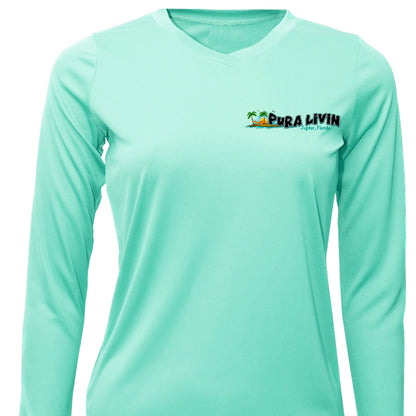 Sea Turtle - Women's V-Neck UPF 50+ Performance Shirt