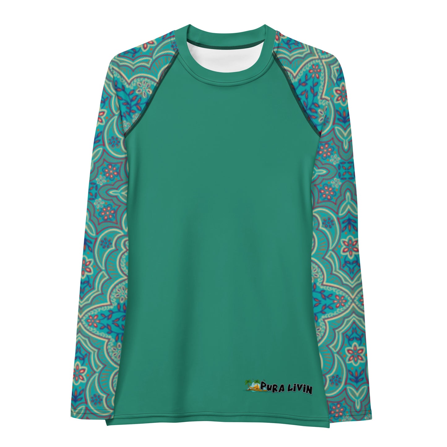 Retro Flower Garden -  Women's Rash Guard UPF 50+