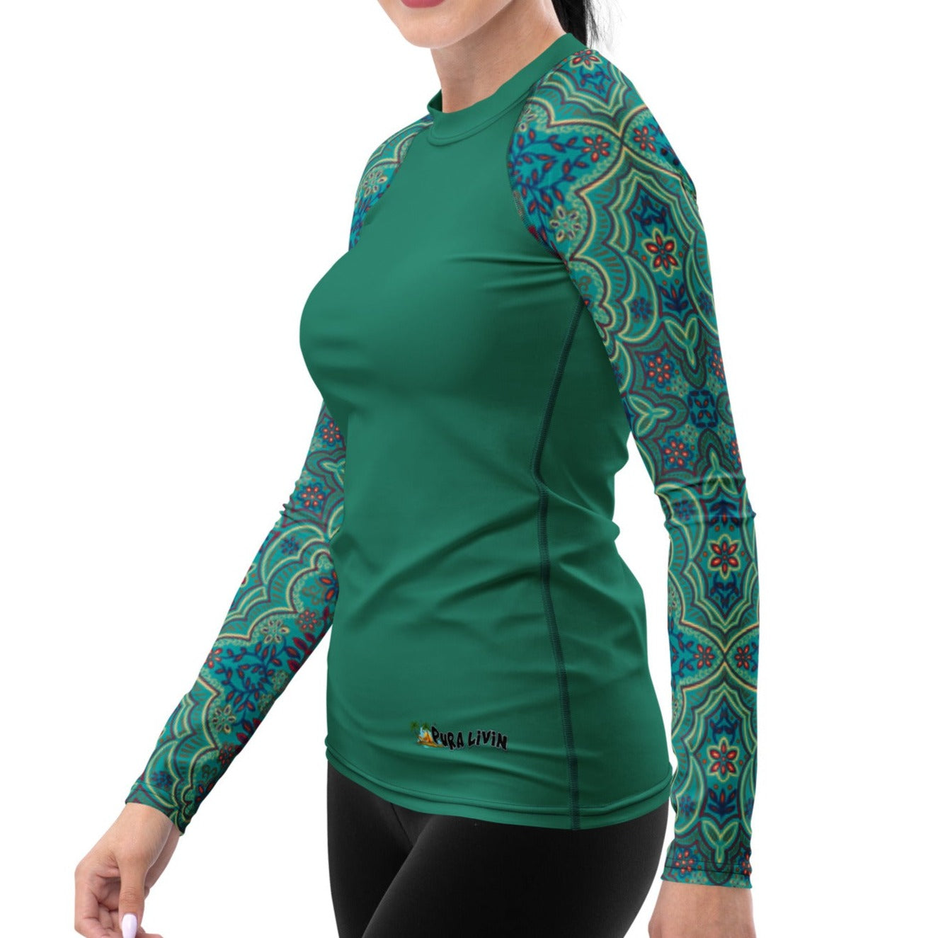 Retro Flower Garden -  Women's Rash Guard UPF 50+