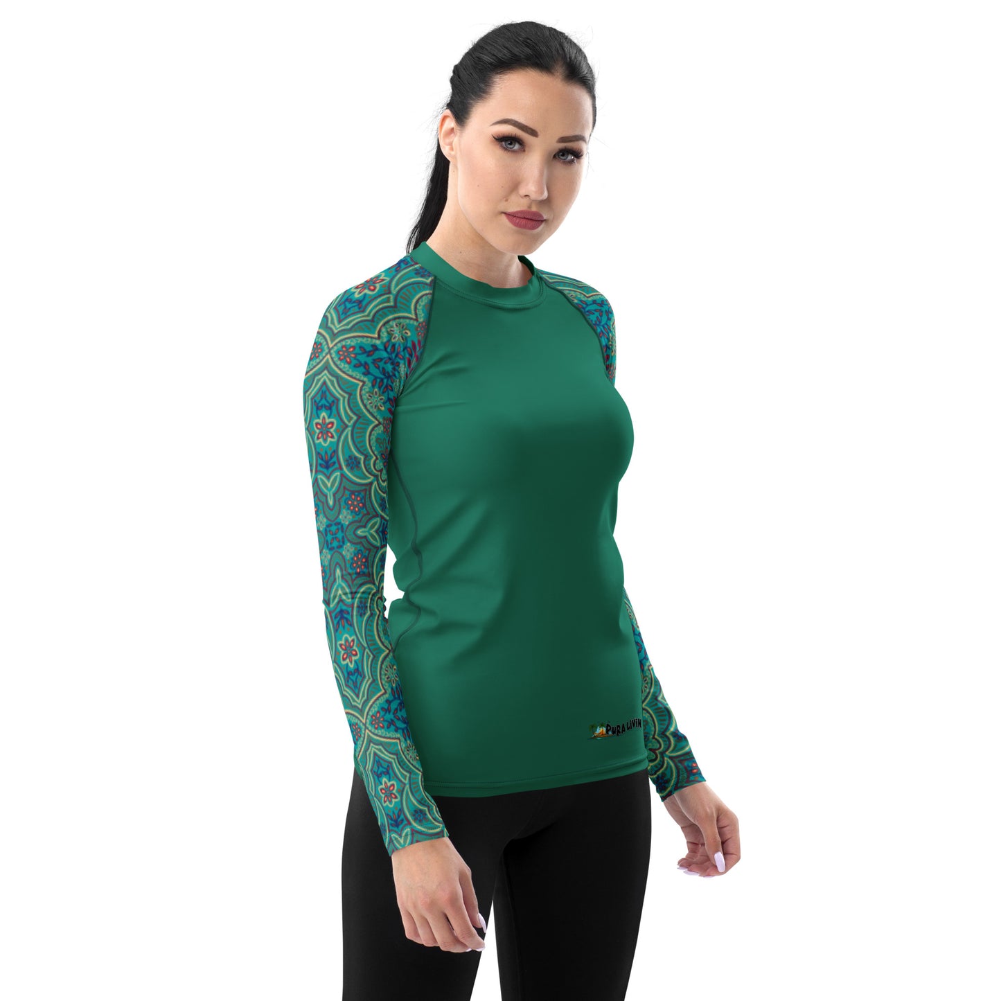 Retro Flower Garden -  Women's Rash Guard UPF 50+