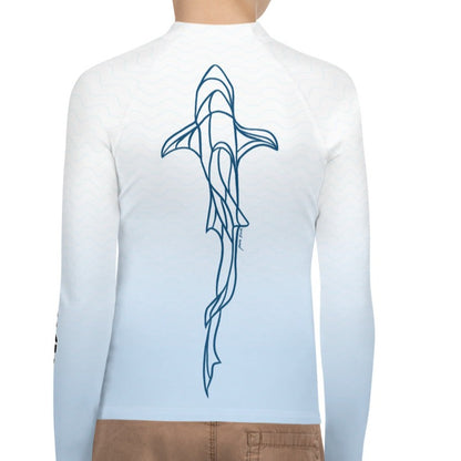 Ink Shark Ombre - Unisex Youth Rash Guard UPF 50+