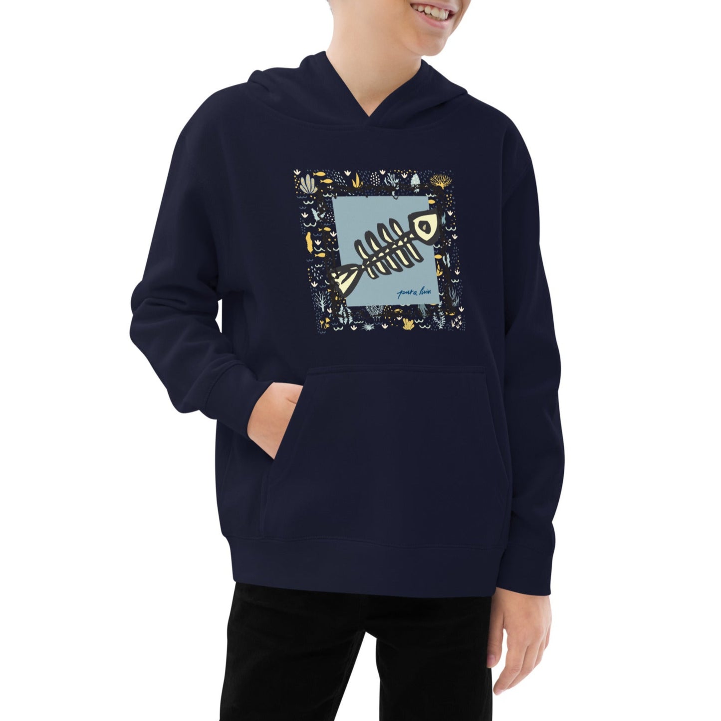 Aqua Adventure Fishbone - Youth Unisex Hoodie