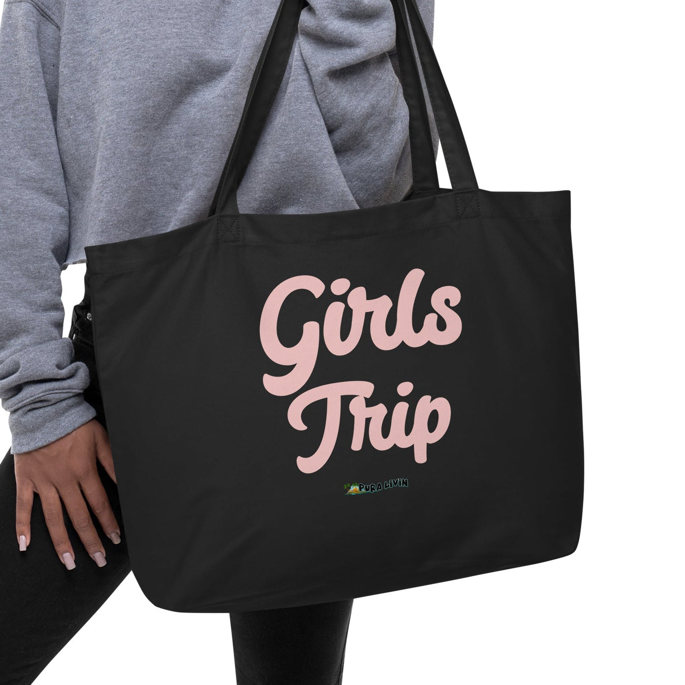 Large Organic Tote Bag - GIRLS TRIP