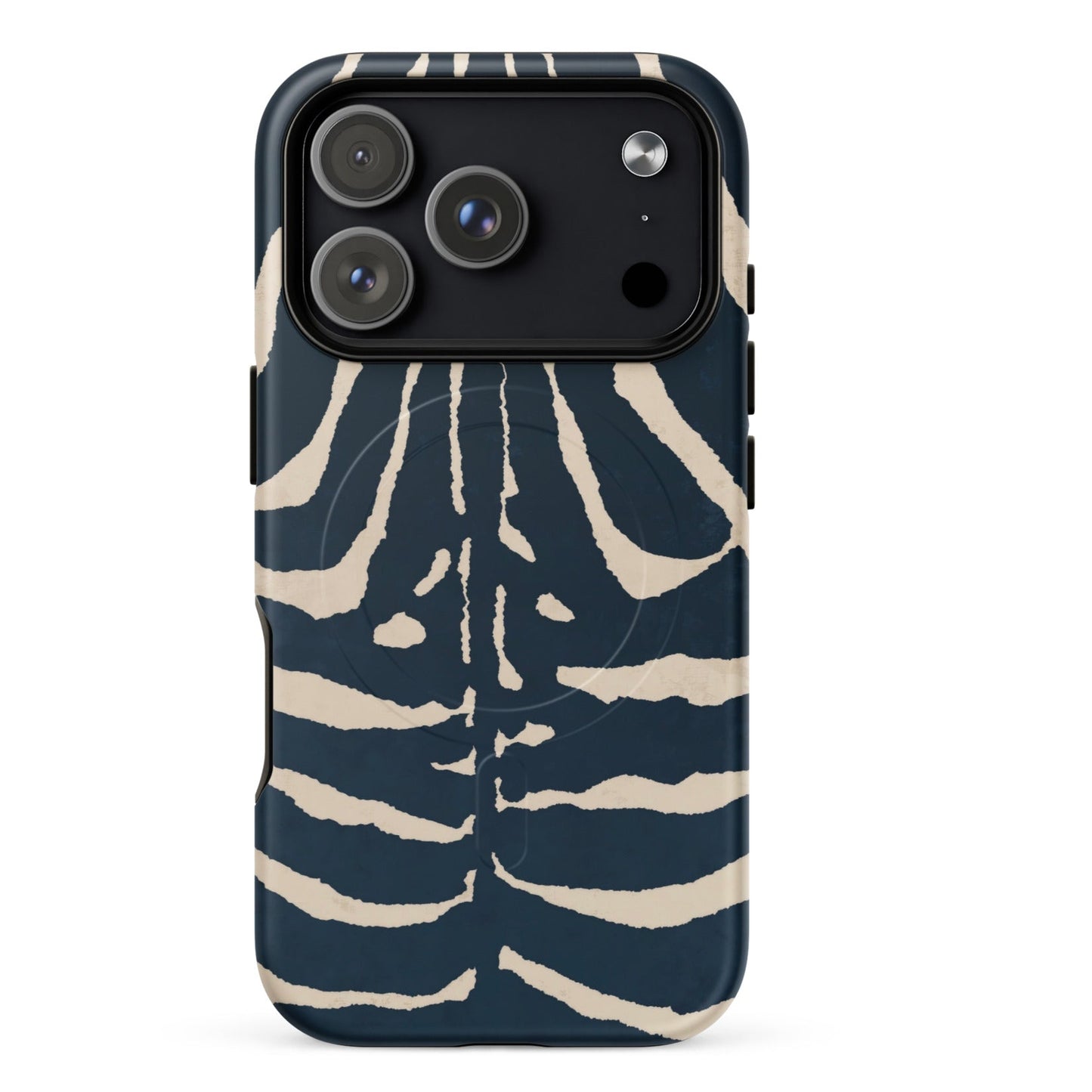 Phone case with zebra pattern on a white background