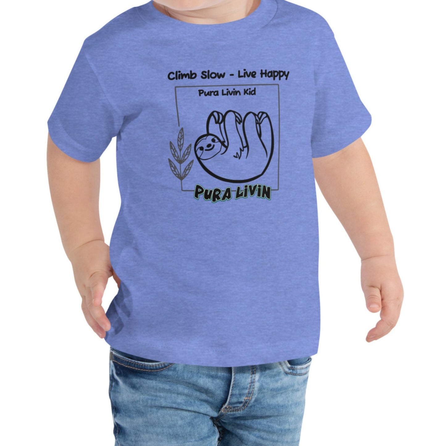 Climb Slow - Live Happy Sloth - Unisex Toddler Tee