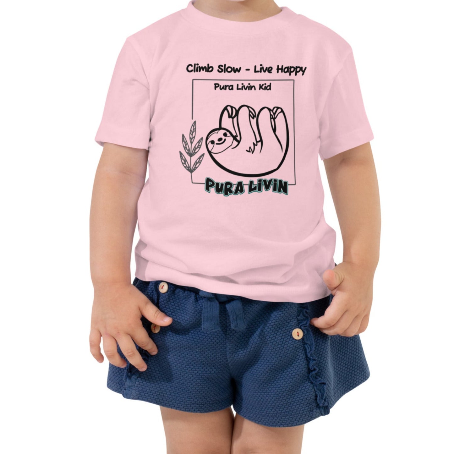 Climb Slow - Live Happy Sloth - Unisex Toddler Tee