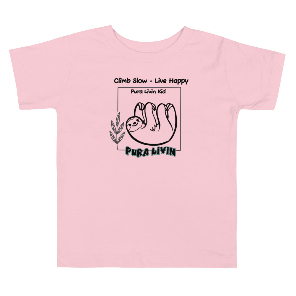 Climb Slow - Live Happy Sloth - Unisex Toddler Tee