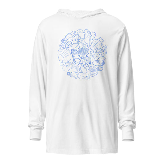 Shoreline Gems: Pura Livin Shell Collection: Lightweight Long Sleeve Hoodie