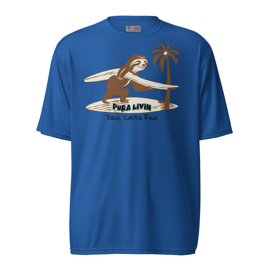 Surfing Sloth Costa Rica Short Sleeve - Performance Shirt UPF 44+