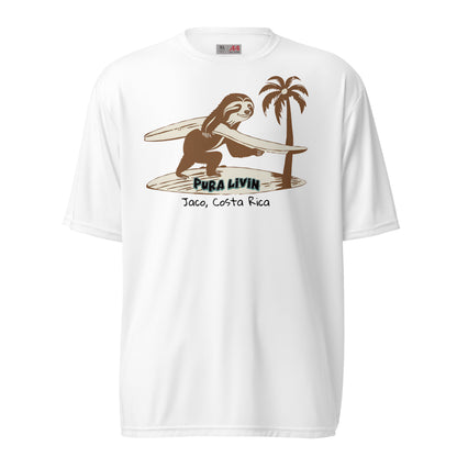 Surfing Sloth Costa Rica Short Sleeve - Performance Shirt UPF 44+